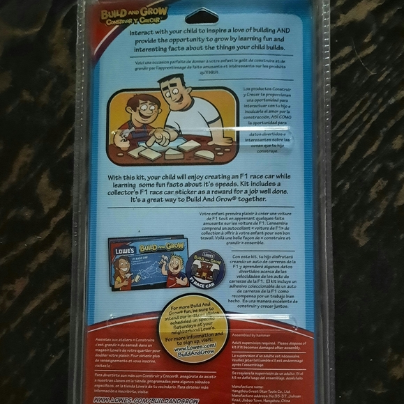 🎈3 for $10🎈Lowe's Build and Grow F1 Race Car - Picture 3 of 4